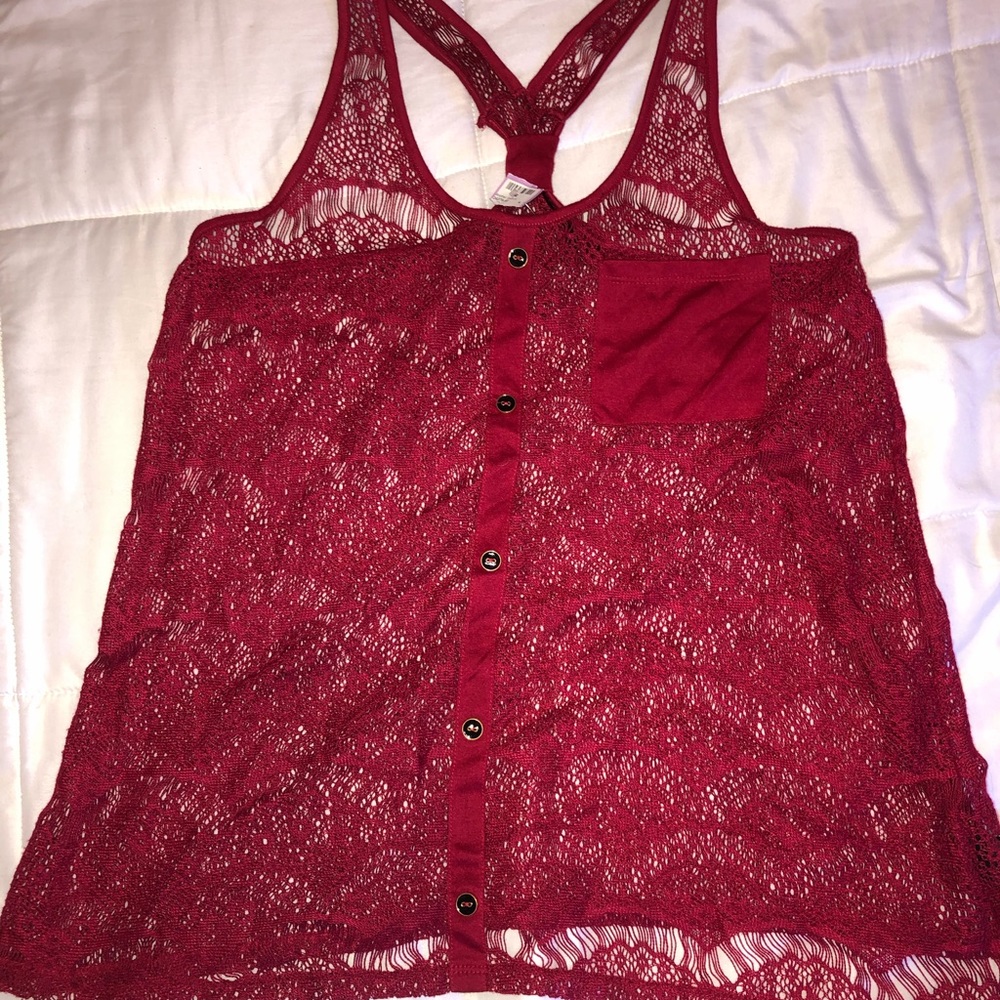 Wine colored tank top
